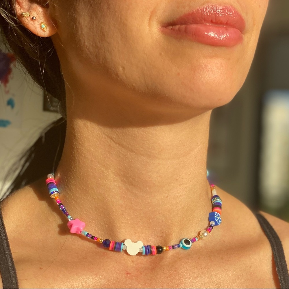 Mickey Mouse beaded choker‎ necklace - Picture 7 of 14